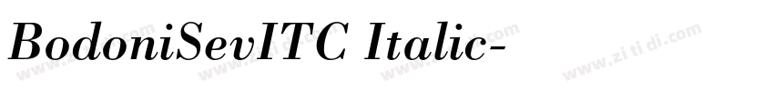 BodoniSevITC Italic字体转换